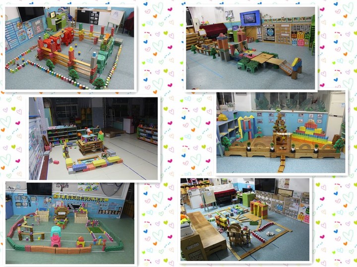回歸童年樂，老師建構忙                   --花園幼兒園教師搭積木比賽